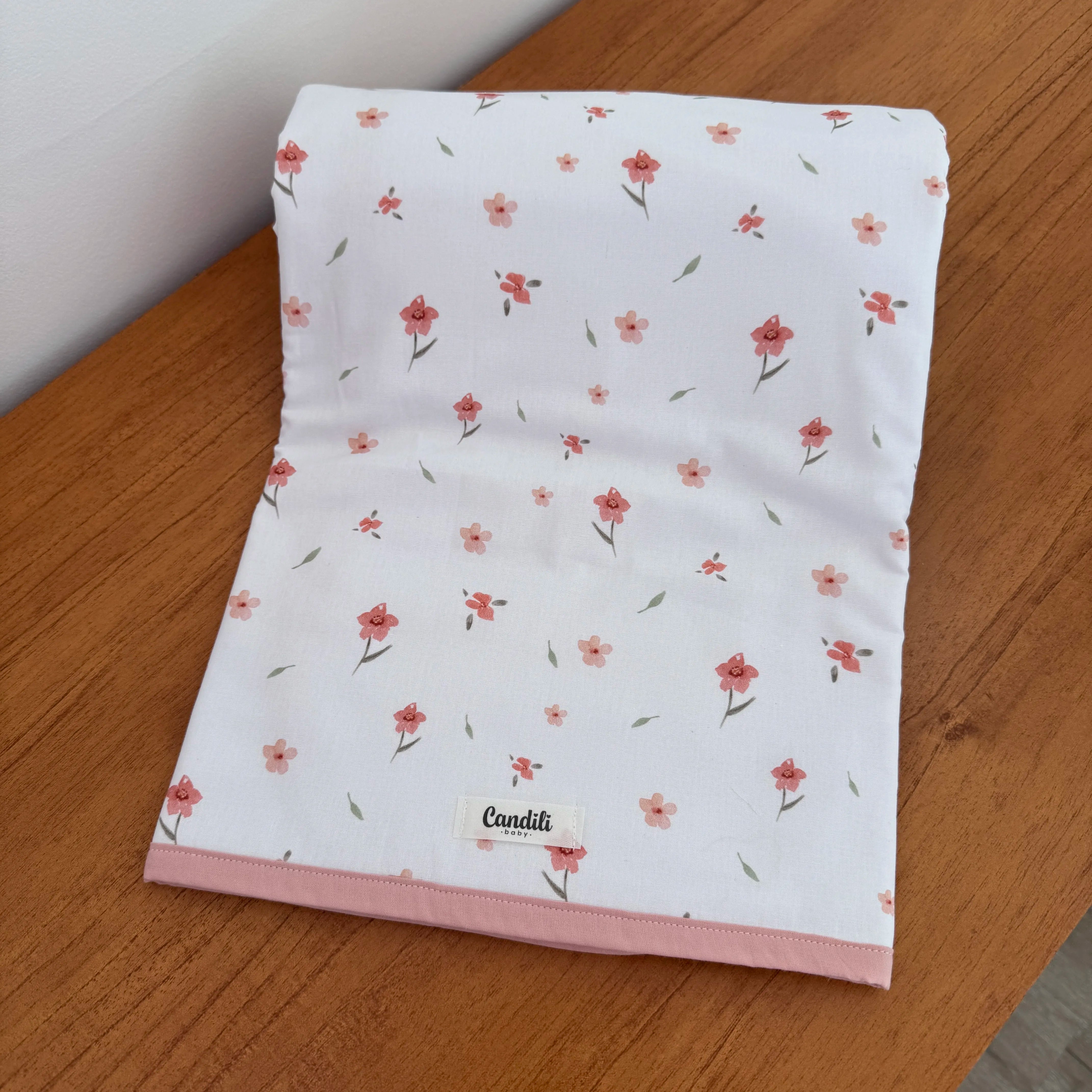 Manta Dupla Face - Flores e Folhas