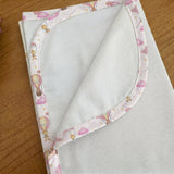 Cueiro Flanelado - Balões e Paraquedas Rosa