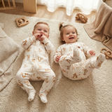 Macacão Longo com Pezinho Ziper Frontal Floresta – Mini&Co