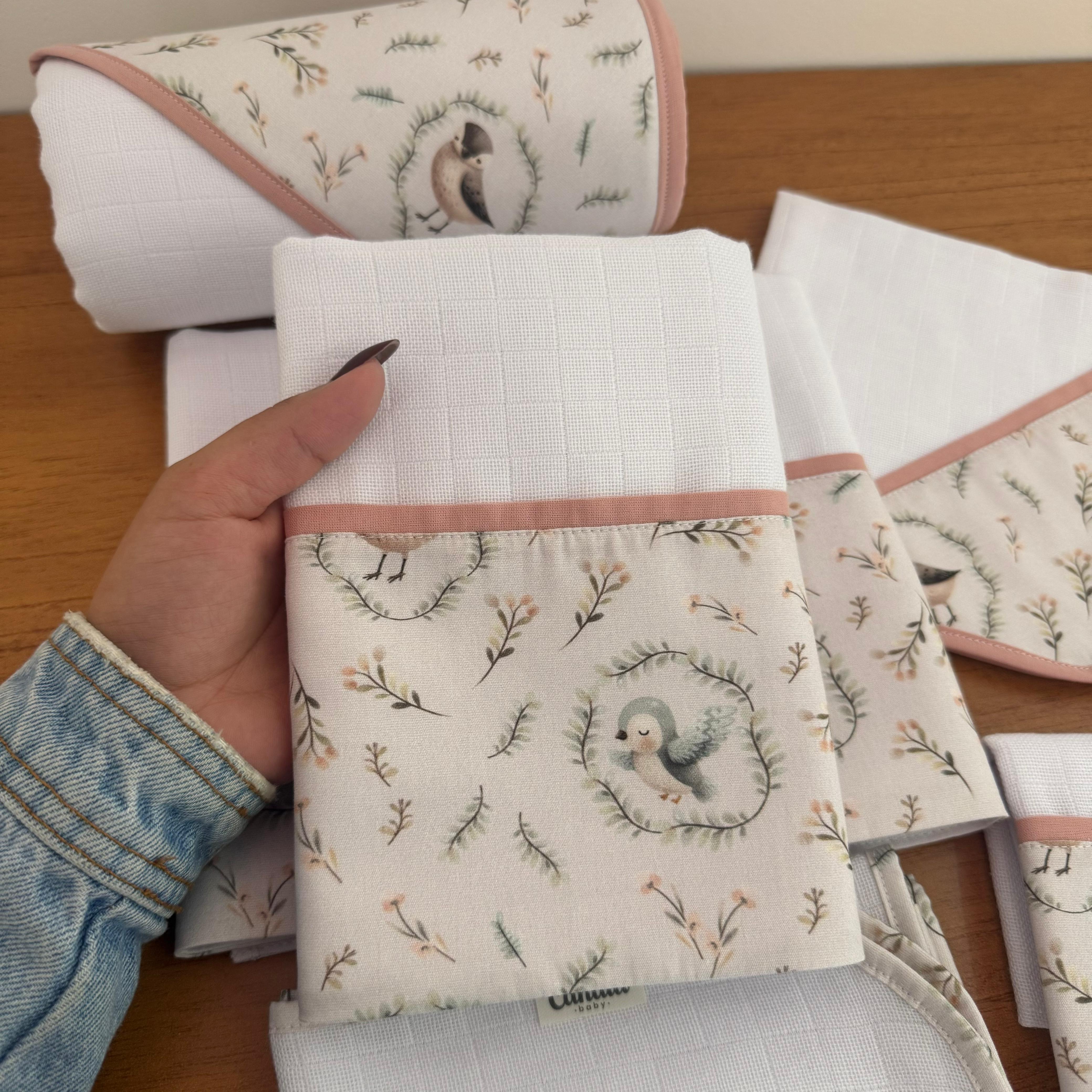Kit Afeto Passarinhos Rosê