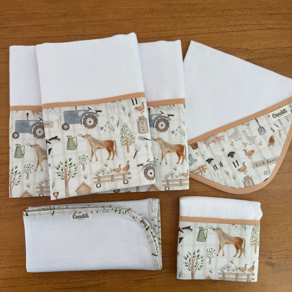 Kit Enxoval Essencial 5 Peças – Fazenda Feliz