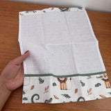 Fralda de Boca Barradinho Premium 100% Algodão - Leão e Jacaré