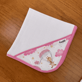 Kit Fraldas de Boca 3 Peças - Balões e Paraquedas Rosa