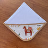 Fralda de Boca Cantinho Premium 100% Algodão - Cavalinhos e Flores