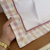 Cueiro Flanelado Premium 100% Algodão - Xadrez Rosê Old
