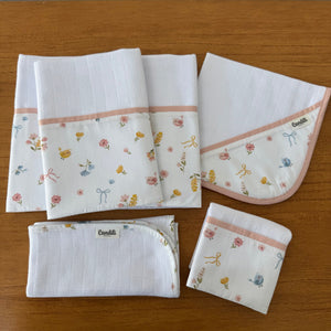 Kit Enxoval Essencial 5 Peças – Passarinhos e Flores