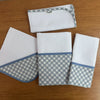Kit Encanto 4 Peças: Fraldas de Boca e Fralda de Ombro - Xadrez Azul