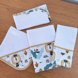 Kit Encanto 4 Peças: Fraldas de Boca e Fralda de Ombro - Rei Leão
